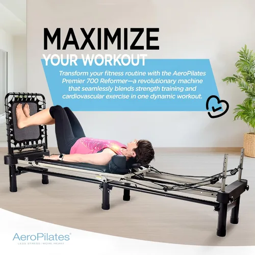 Miniatura 4 de AeroPilates Pilates Reformer Machine, Gym Equipment for Resistance Workout, Strength & Fitness Training - Foldable & Compact