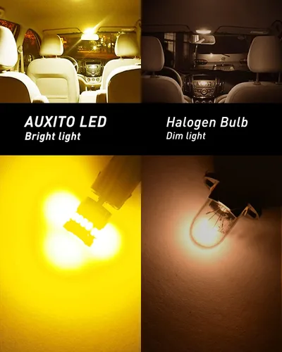 Miniatura 4 de Bombillas LED superbrillantes tamaño 194 Auxito; 168, 2825, W5W, T10, cuña 24, conjunto de chips 3014 SMD, bombillas LED de repuesto sin errores