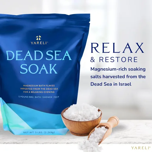 Miniatura 5 de Yareli Copos de magnesio, 5 libras, baño del mar muerto y remojo de pies, alternativa a la sal de Epsom con más de 250,000 mg de cloruro de magnesio