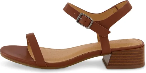 Miniatura 2 de CUSHIONAIRE Sandalia Fontana con tacón de bloque de una banda para mujer + espuma viscoelástica, anchos disponibles