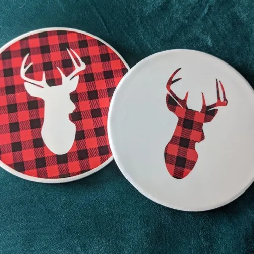 Miniatura 2 de Hojas de transferencia, 10 unidades de 12 x 4.5 pulgadas, papel de sublimación a cuadros de Navidad pre-ed para prensa de tazas, posavasos, bolsa