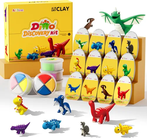 Miniatura 8 de ARTPAR Kit de arcilla de secado al aire para niños, 12 animales marinos, juego de herramientas de escultura de arcilla mágica, antiadherente, Kit