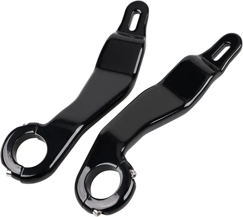 Miniatura 3 de Abrazaderas de soporte de carenado de motocicleta compatibles con Harley Road Glide FLTRX FLTRXS Ultra FLTRU 2015-2023, negro (izquierda y derecha)