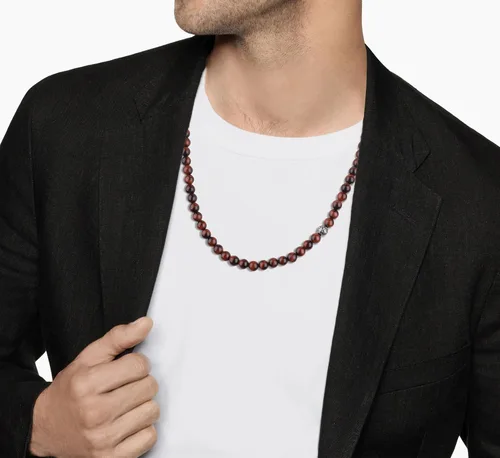 Miniatura 3 de GAVU Collar de cuentas de gemas semipreciosas de 8mm para hombres, collares de cristal curativos para hombres