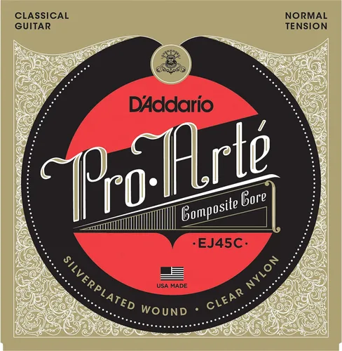 Miniatura 7 de D'Addario Pro-Arte - Cuerdas de guitarra clásica Pro-Arte - EJ44C - Cuerdas de guitarra de nailon - Envoltura chapada en plata, núcleo compuesto