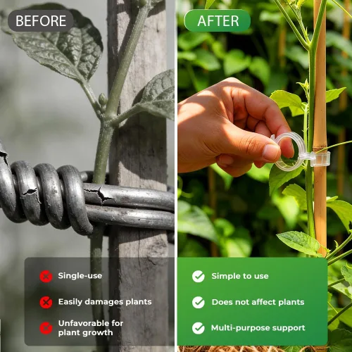 Miniatura 3 de Clips para plantas de jardín, clip de plástico seguro para plantas trepadoras, clips de tomate portátiles para plantas trepadoras, clip de soporte