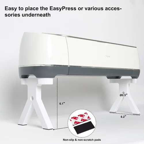 Miniatura 6 de LOPASA Patas de soporte compatibles con Cricut Maker 4,3 y Explore 4,3, Air 2, organización y almacenamiento de máquinas, accesorios de escritorio
