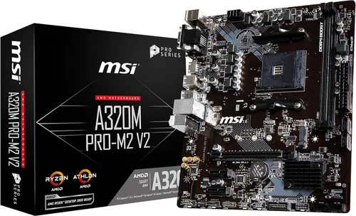Miniatura 6 de MSI ProSeries AMD A320 1ª, 2ª y 3ª generación Cumple con Ryzen AM4 DDR4 HDMI DVI USB 3 Micro-ATX Placa base (A320M-A PRO)
