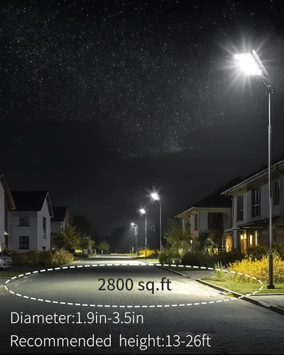 Miniatura 5 de Ofuray Of-12600W - Farolas solares para exteriores – 15 W superbrillantes 120 LED, se ilumina 2,800 pies cuadrados con sensor de movimiento
