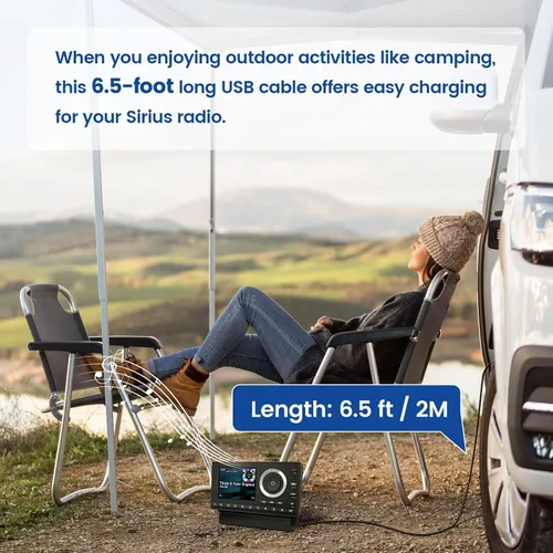 Miniatura 8 de Anina Antena de radio Sirius XM de 23 pies con magnético compatible con todos los receptores de radio satelital Sirius y XM, cable de alimentación