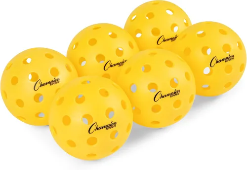 Miniatura 6 de Champion Sports Juego de bolas de pickleball moldeadas para exteriores Roto