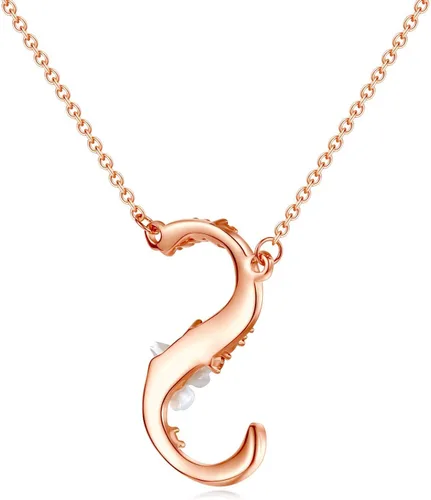 Miniatura 5 de Collar Gemmance de flor, con inicial, de amatista, rosa, rubí rojo, ópalo azul, perla sintética, con nombre, de joyería, hecha con cristales