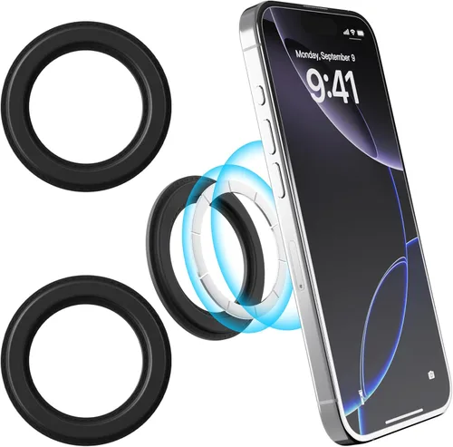CHARGEWORX Paquete de 3 soportes magnéticos para pared, compatibles con MagSafe, soportes adhesivos para teléfono, para ducha, baño, cocina, espejo,