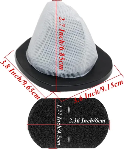 Miniatura 2 de Paquete de 4 filtros 2030 de repuesto para modelos de vacío Bissell 2030, 2030B, 2030J, 2030K, 2030L, 2030H, 2030V, 2030X, 2030Z, 2030Z, 2030U