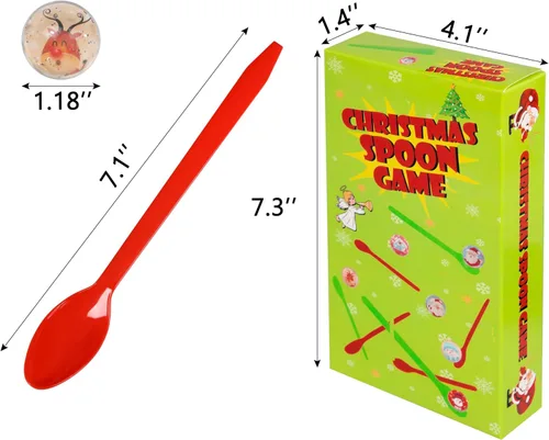 Miniatura 4 de Juego de Navidad, bola hinchable, cuchara, relé, carrera, juguete para adultos, decoración interior y exterior, Navidad, vacaciones, suministros