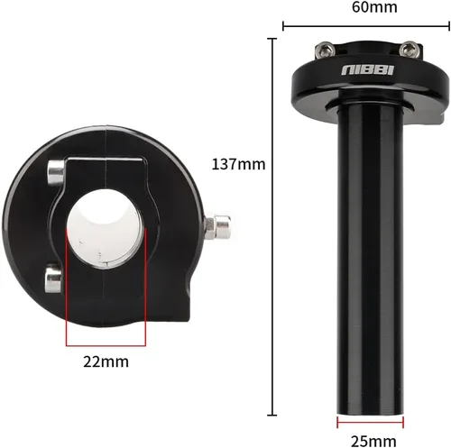 Miniatura 3 de NIBBI Conjunto de acelerador de motocicleta, control ligero de carrera corta de alta sensibilidad, manillar de acelerador giratorio para motocross