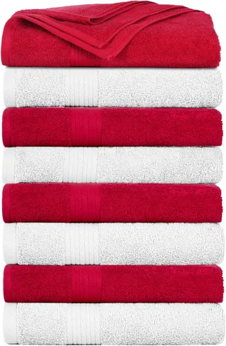 Miniatura 7 de Ample Decor Juego de 12 toallas de baño de 600 GSM, 100% algodón, 4 toallas de baño, 4 toallas de mano, 4 paños de lavado, absorbentes y suaves