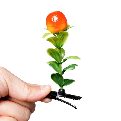 Miniatura 3 de 32 pinzas para el cabello con brotes de frijoles, divertidos clips de brote aleatorio, estilos mezclados para plantas, hierba, flores, mariposas