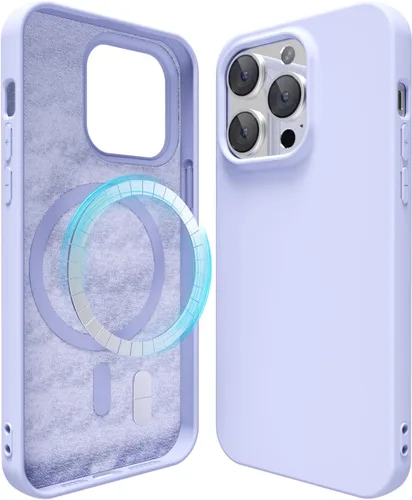 Miniatura 181 de oakxco Funda de silicona para iPhone 12 Pro Max, magnética, compatible con carga inalámbrica Magsafe, cubierta protectora de goma suave y delgada