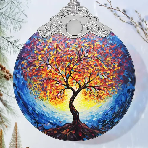 Miniatura 21 de Jocidea - Adorno de Vidrio Manchado de Elfo Mariposa - Adorno Navideño - Adornos Navideños para Árbol - Ideas de Regalos de Vacaciones - Intercambio
