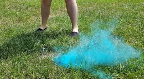 Miniatura 6 de J&M Gender Reveal Pelota de golf para baby showers y fiestas de revelación. Polvo Holi totalmente natural. Paquete de 2.