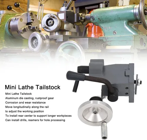 Miniatura 4 de 0618 Mini torno de reemplazo de cola, mini máquina de torno herramienta de carpintería, para tornos 7x12 7x14 0618 CJ18A