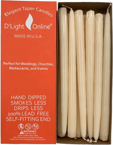Miniatura 18 de D'light Online Elegantes Velas Cónicas de Otoño Estacional de 10 Pulgadas de Calidad Premium - Sin Perfume, Velas Cónicas Sumergidas a Mano, Sin