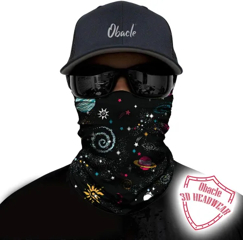 Miniatura 2 de Obacle Bandana sin costuras, máscara facial rave, para mujeres y hombres, para protección contra el polvo, el viento y el sol