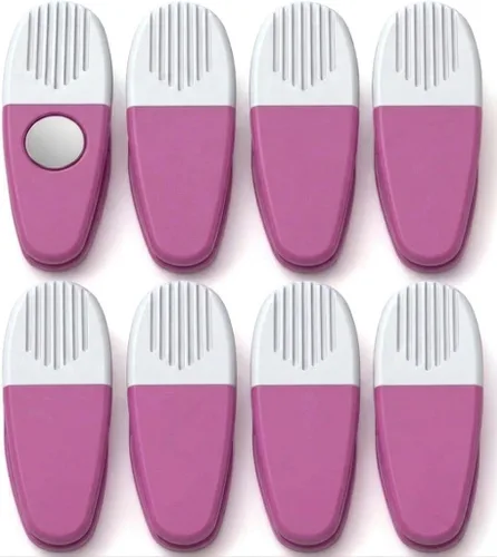 Miniatura 9 de Clips de plástico grueso con imán de neodimio - 3-1/4" de longitud - Durable versátil multiusos (transparente)