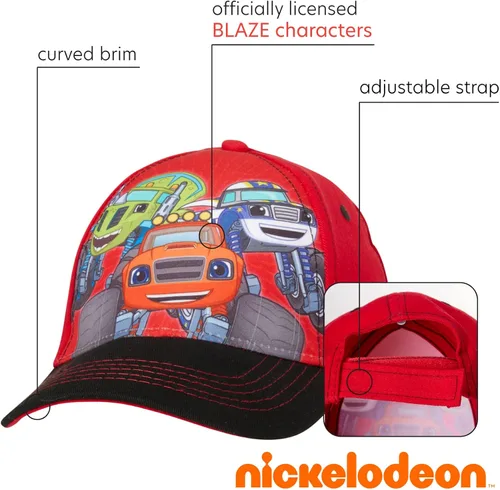 Miniatura 2 de Nickelodeon Blaze The Monster Machines - Juego de 2 gorras de béisbol de algodón edades 2-4