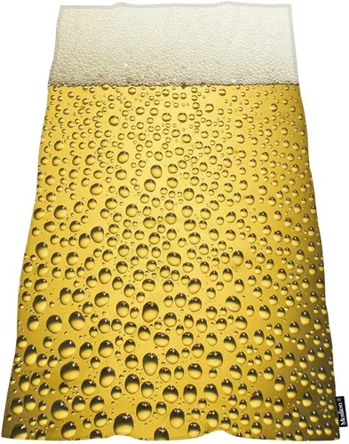 Moslion Comfy - Toallas de baño suaves con cerveza fresca, color dorado, toalla de baño/playa/camping para mujeres, hombres, niñas, niños, tamaño