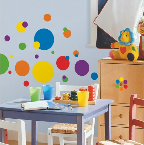 Miniatura 3 de RoomMates RMK1246SCS - Adhesivo decorativo para pared, diseño de lunares, color azul y marrón, RMK1245SCS