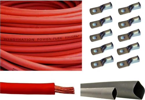 Miniatura 8 de WNI - Cable ultra flexible de cobre puro para soldadura de batería de 5/16 pulgadas y 5 pies de calibre 1/0 AWG 1/0 AWG de 5/16 pulgadas y 5 5 pies
