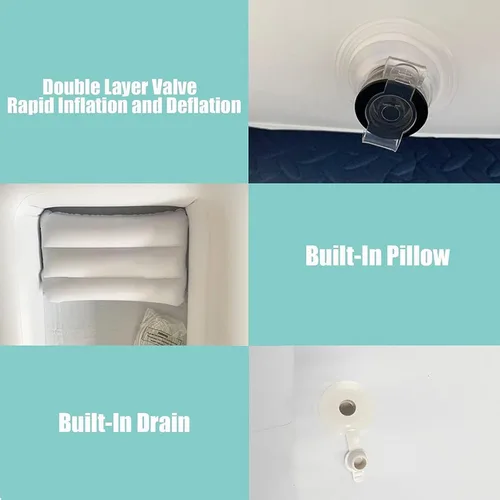 Miniatura 4 de CEEBUS Bañera inflable portátil para adultos, bañera inflable médica, bañera de PVC para adultos con bomba de aire eléctrica y bolsa de agua
