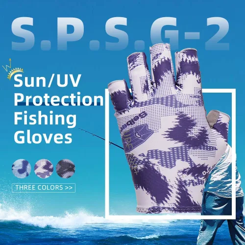 Miniatura 2 de Seibertron S.P.S.G-2 UPF100+ Guante de pesca para adultos y jóvenes con protección solar y UV Gris