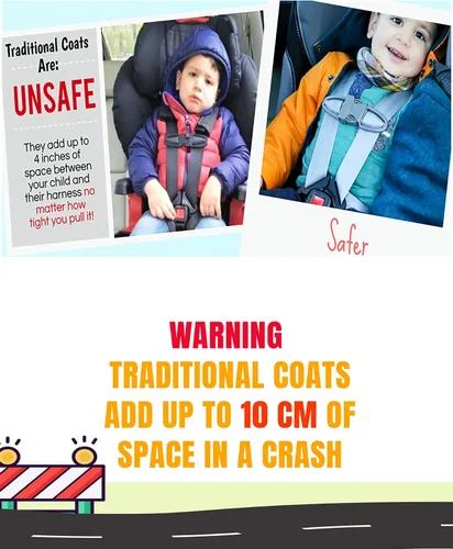 Miniatura 6 de Buckle Me Baby Coats Chaqueta de invierno de asiento de coche más seguro de cierre rápido para niño o niña, como se ve en Shark Tank