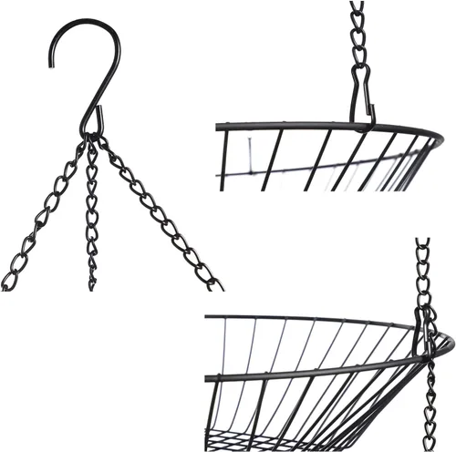 Miniatura 7 de JUNCHU CHERRY Cesta colgante de frutas de 3 niveles, 2 paquetes, almacenamiento para colgar en la pared, cesta de organización de cocina y baño