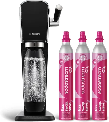 Miniatura 16 de SodaStream - Máquina de agua con gas ART PAQUETE DE VALOR Sistema de CO2 CQC Incluye 2 cilindros de CO2, 2 botellas de 32 onzas líquidas aptas