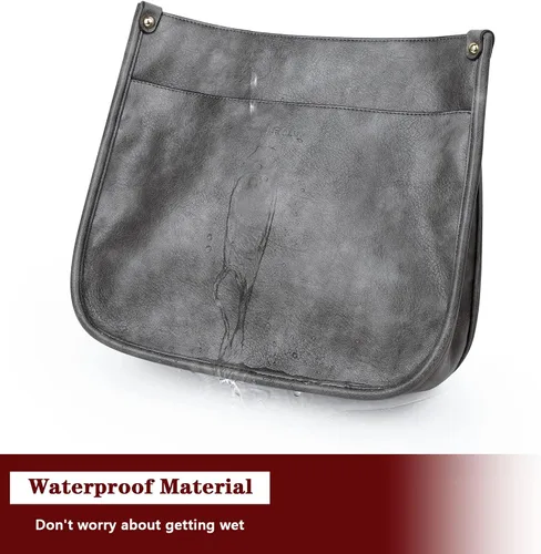 Miniatura 7 de HKCLUF Bolso cruzado para mujer, 2 piezas de cuero Hobo bolso con 2 correas ajustables de leopardo para guitarra