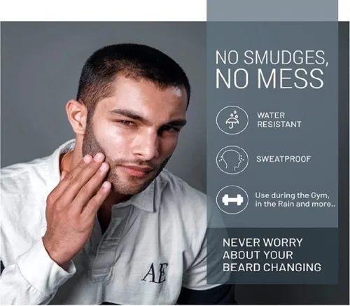 Miniatura 4 de VOID Homme Kit de lápiz de relleno instantáneo para barba más completa e impermeable (marrón claro)
