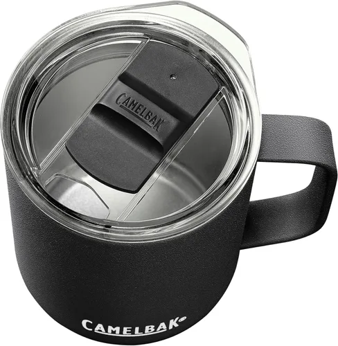 Miniatura 5 de CamelBak Horizon - Taza de campamento de 12 onzas, acero inoxidable aislado, tapa de tres modos, color negro