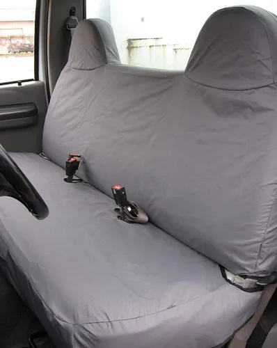 Miniatura 3 de Durafit Fundas para Asientos para 1999-2007 Ford F250-F550 Camión de Trabajo con Asiento de Banco Sólido Delantero, Fundas para Asientos de Ajuste