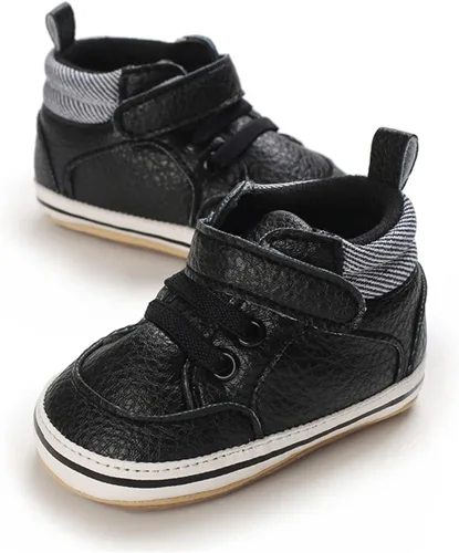 Miniatura 4 de E-FAK Zapatos de bebé para niños y niñas, zapatillas para bebés, suela de goma antideslizante, zapatos de cuna para primeros pasos de niños pequeños