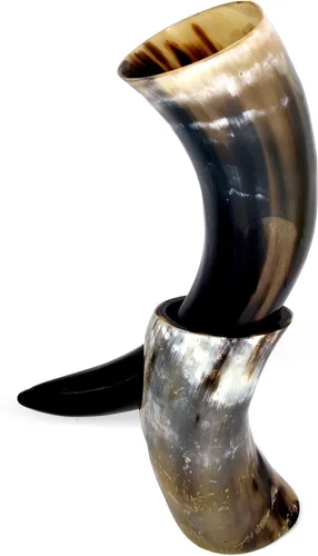 Miniatura 11 de Viking Beber - Taza corta con funda de cuero auténtica y segura para alimentos, sin fugas, taza de cerveza nórdica con capacidad de 8 a 10 onzas