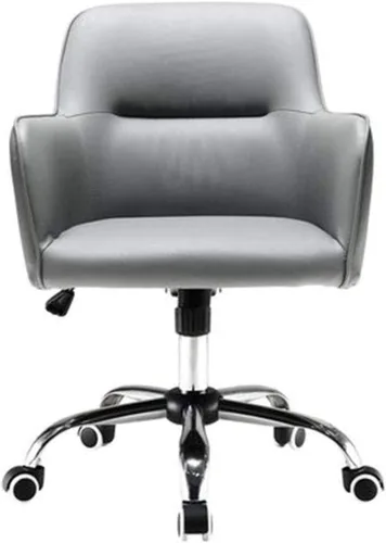 Silla de oficina ergonómica Silla de oficina Silla de escritorio para computadora, silla de oficina, elevador, reunión de ocio (gris claro)