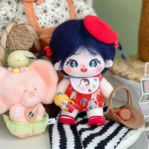 Miniatura 4 de niannyyhouse Muñeca de Peluche de 8" para Niña Cuerpo Relleno Humanoide sin Atributo 8" Cuerpo Normal Ropa Vestible para Vestir Regalos