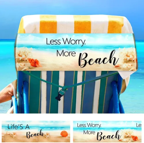Miniatura 34 de Boao 4 paquetes de bandas de toalla para silla de playa, esenciales para piscina y crucero, elásticas y resistentes al viento, clips para toallas