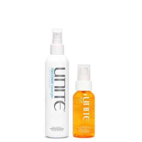 UNITE Cabello – 7SECONDS Detangler & U Oil – Desenreda, hidrata y añade brillo al instante – Protección UV y de calor, control de encrespamiento – 8