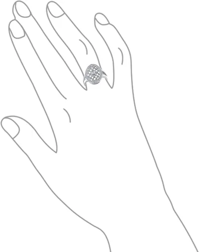 Miniatura 15 de Anillo de compromiso de plata de ley 925 personalizable con halo de corona ovalada de 5 a 7 quilates con circonita cúbica simulada de zafiro azul