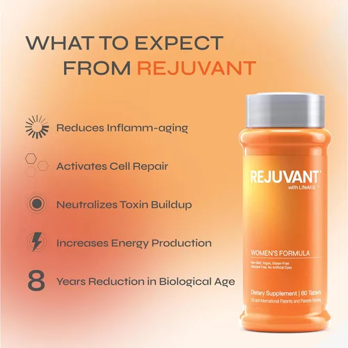 Miniatura 6 de Rejuvant AKG Longevity Supplement 1000 mg Ultra 98% puro (calcio alfa-cetoglutarato), nueva fórmula, tabletas recubiertas, fórmula patentada